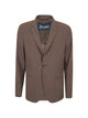 Herno Marrone Os Linen Cotton Blazer
