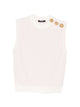 Balmain Tweed Crop Top With Buttons