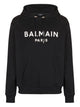 Balmain Black Cotton Hoodies Long Sleeve
