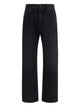 Balmain Black Cotton Wide Leg Jeans