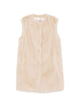 Herno Long Faux Fur-Effect Gilet With Round Neckline