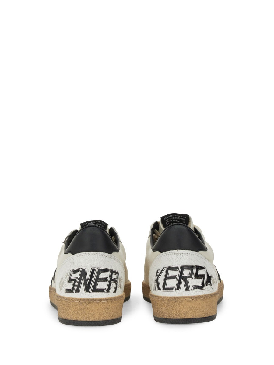 Golden Goose Golden Goose Ball Star White Nappa Sneakers With Black Star