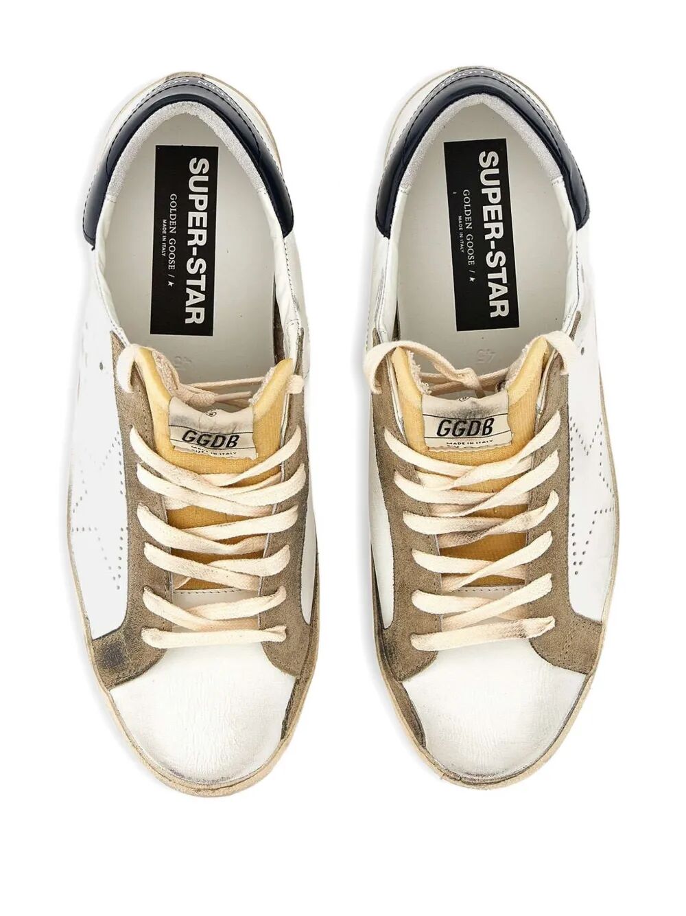 Golden Goose "Super Star" Leather Upper Foam Tongue Skate Star Shiny Leather Heel