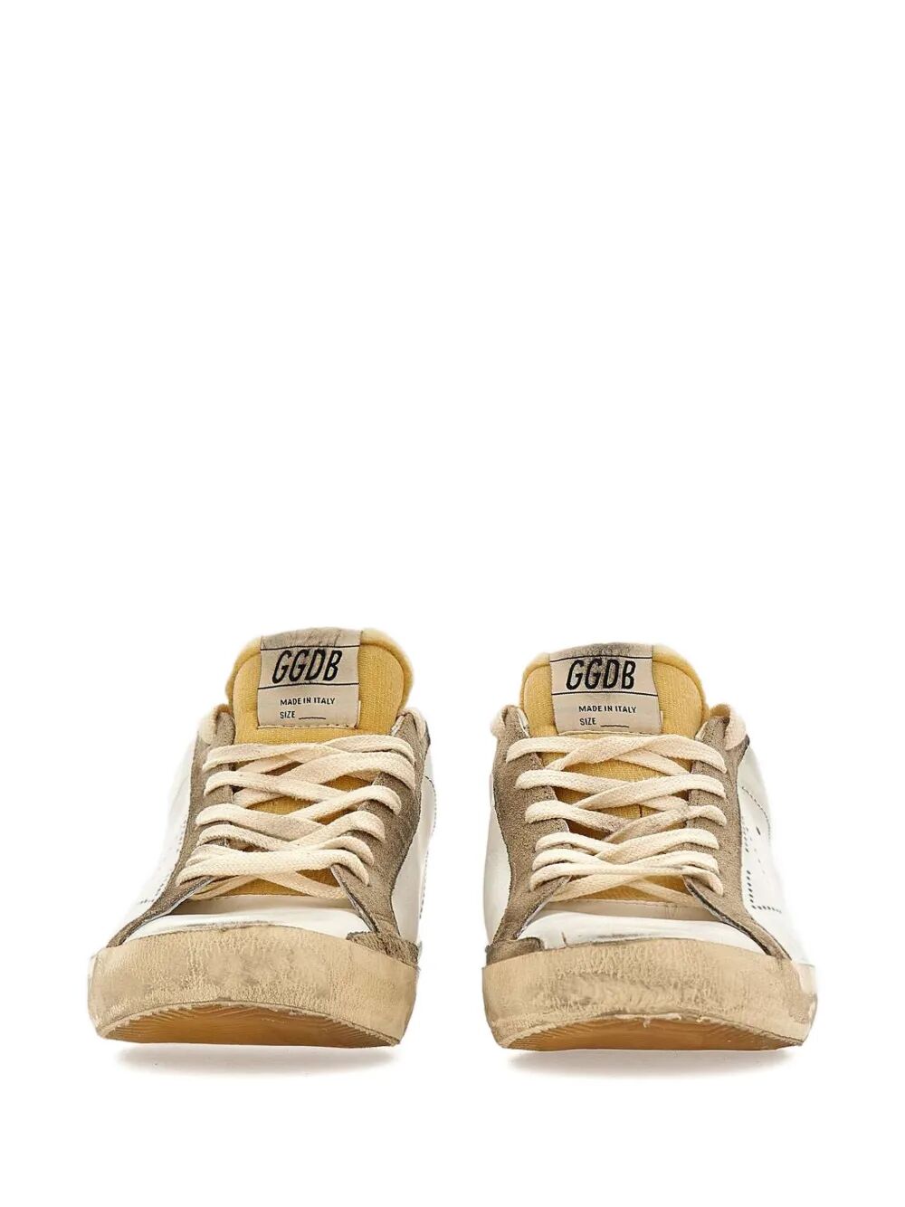 Golden Goose "Super Star" Leather Upper Foam Tongue Skate Star Shiny Leather Heel