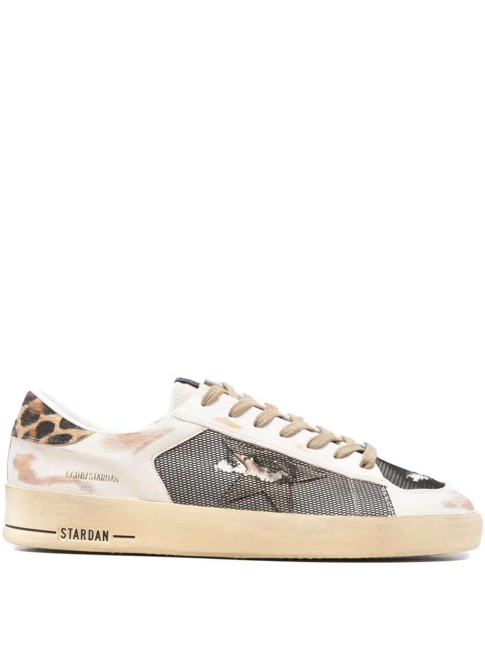 Golden Goose "Stardan" Nappa Leather And Net Upper Nappa Toe Nylon Tongue And Horsy Heel