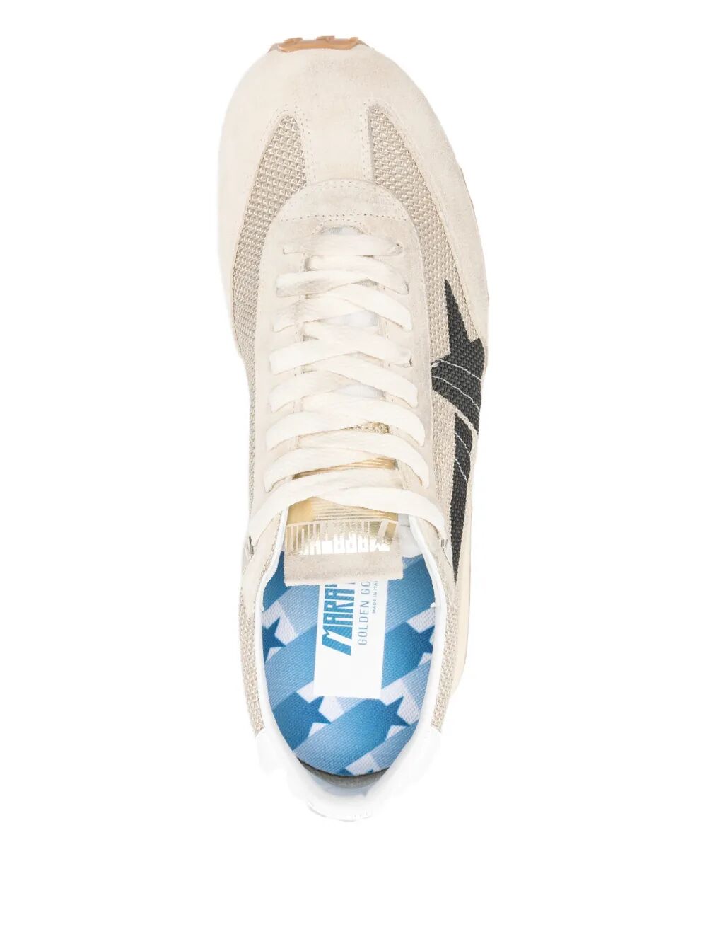 Golden Goose "Running Marathon" Mesh Upper Suede Toe Leather Heel