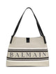 Balmain Release Canvad And Leather Medium Tote