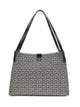 Balmain White Leather Totes Large Open