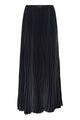 Fabiana Filippi Long Pleated Skirt In Technical Fabric With Grosgrain Details