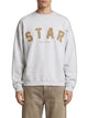Golden Goose "Star" Unisex Oversize Crewneck Heavy Fleece Destroyed Wash Star Vintage Patch Star Label