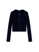 Giorgio Armani Slim Fit Blazer Jackets Chenille Crew Neck Metal Zip