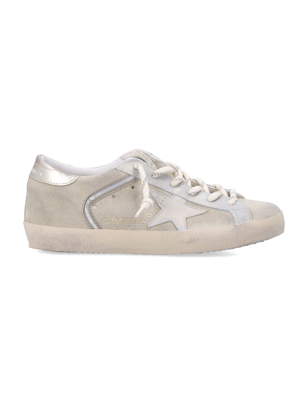 Golden Goose Superstar Beige/Platinum Suede Sneakers