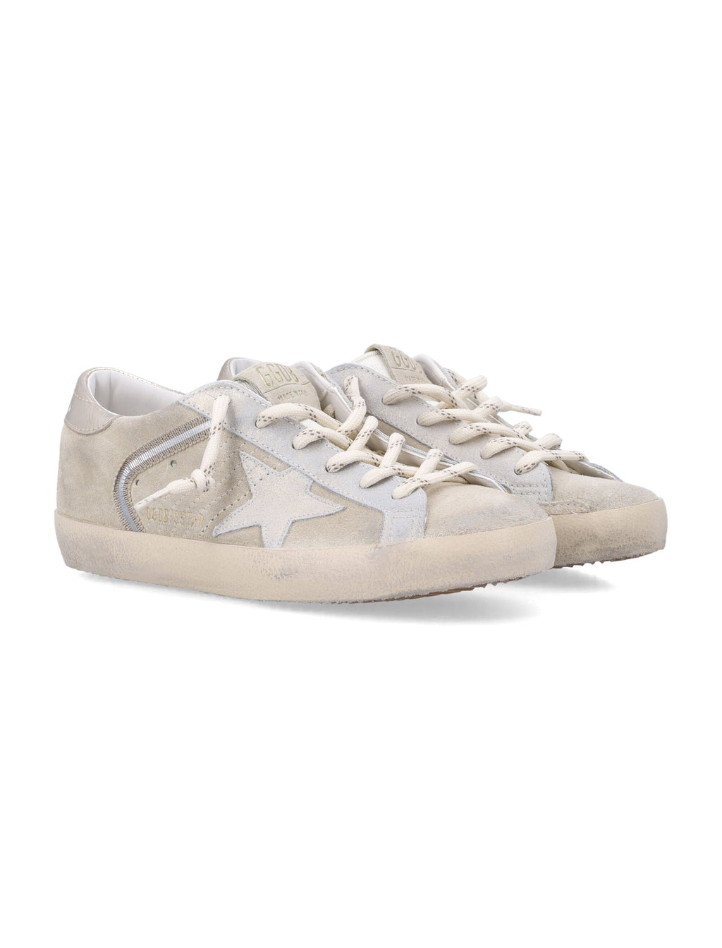 Golden Goose Superstar Beige/Platinum Suede Sneakers