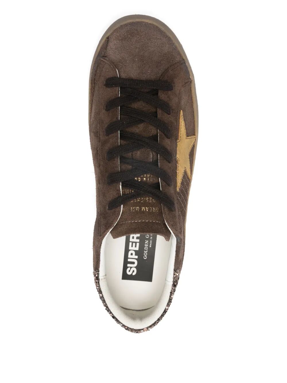 Golden Goose Super Star Suede Brown Yellow Sneaker