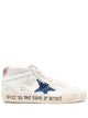 Golden Goose White Blue Pink Mid Star Sneaker Bootie