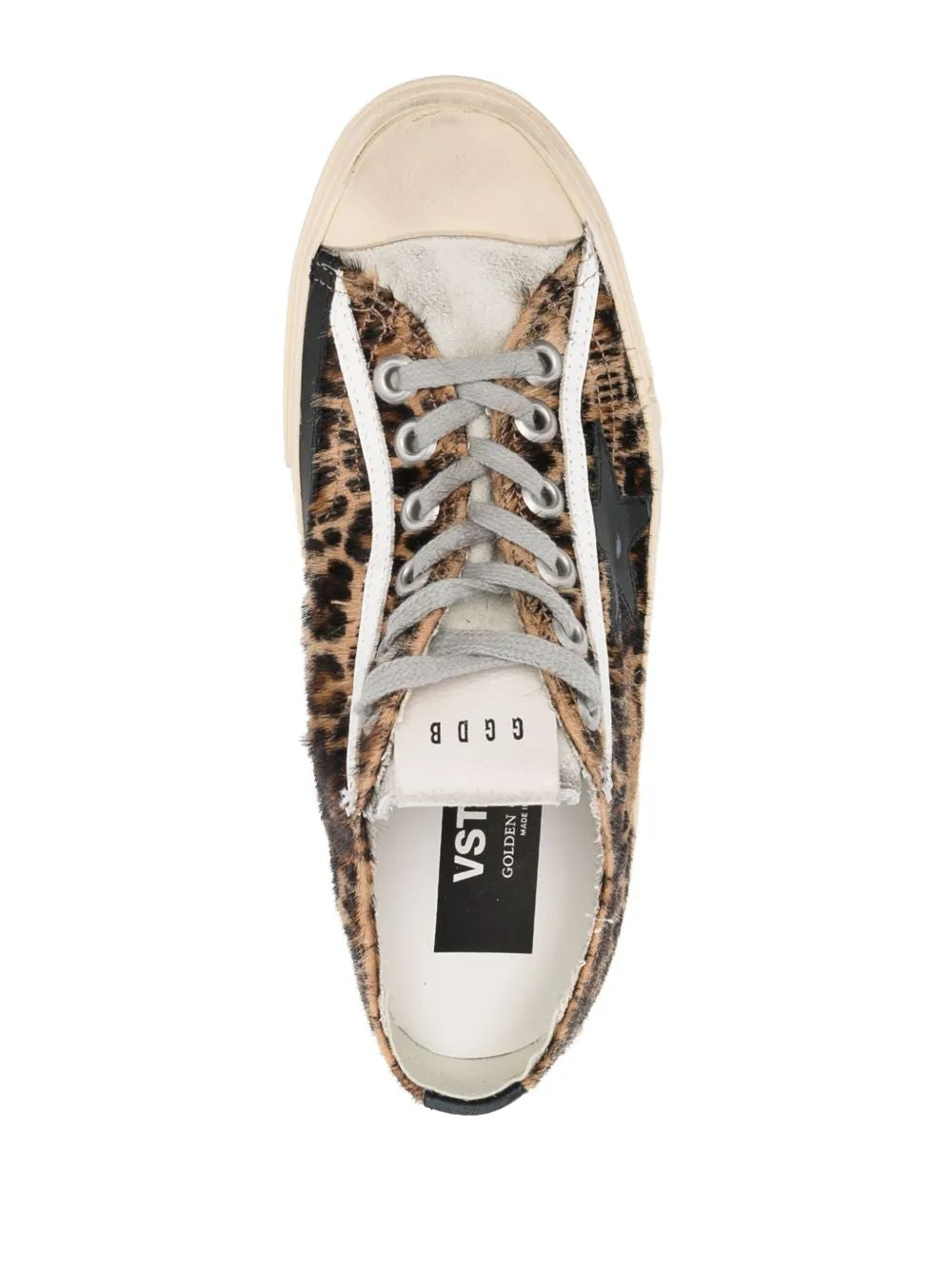 Golden Goose V-Star 2 Leopard Horsy