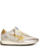 Golden Goose "Running Marathon" Nylon Upper Lamineted Toe And Spur Printed Star Glitter Heel