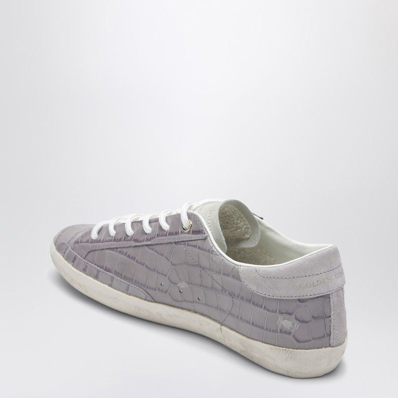 Golden Goose Superstar Sneakers Lilac Crocodileeffect Leather