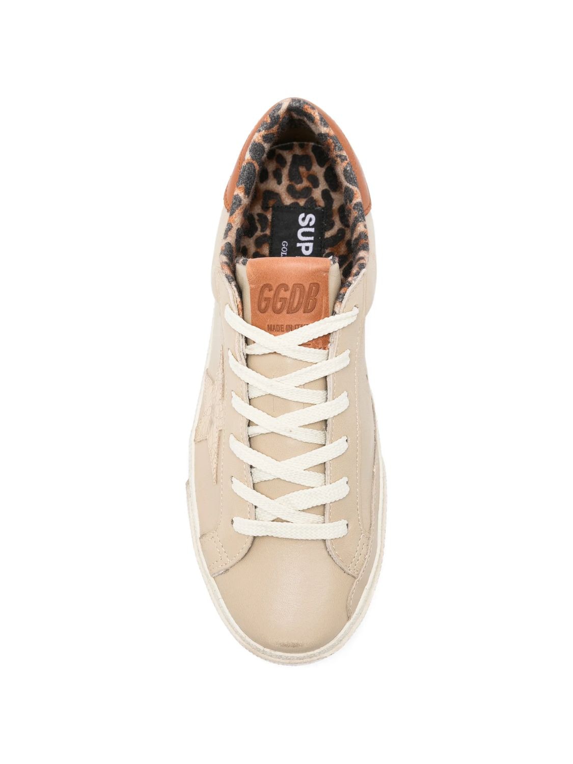 Golden Goose Beige/Platinum/Brown Superstar Trainers