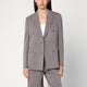 Golden Goose  Light Brown Double-Breasted Jacket In Chevron Wool Blend