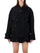 Golden Goose Golden Goose Oversized Cotton Twill Jacket With Floral Embroidery