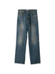 Miu Miu Straight Leg Cotton Denim Five Pocket Jeans
