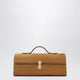 Savette Slim Symmetry Pouch In Light Brown Calf Leather