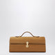 Savette Slim Symmetry Pouch In Light Brown Calf Leather