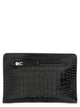 Tom Ford Croc Print Leather Clutch Bag
