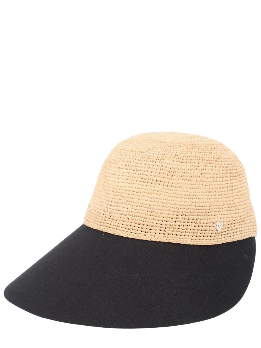 Helen Kaminski Beige Raffia And Linen Hat