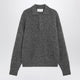 Ami Paris Charcoal Gray Wool And Alpaca Polo Shirt