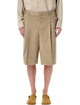 Ami Paris Ami Paris Cotton Wide Bermuda Shorts