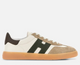 Hogan Beige White Brown Calf Suede Calf Leather Flat Shoes