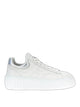 Hogan Optical White Silver-Tone Nappa Leather Metallic Flat Shoes