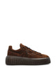 Hogan H-Streap - Calfskin Trainers With Animal-Print H