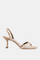 Jimmy Choo Sandale Slingback En Daim Shimmer Elsy 70 Chai Doré