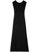 Jil Sander  Long Dress With Black Ruffles