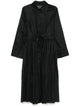 Jil Sander Vestido Cinturon Falda Plisada Negro