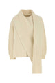 Jil Sander  Ivory Sweater In Wool With Scarf
