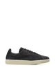 Tom Ford Black Calf Leather Cotton Flat Shoes