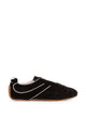 Tom Ford Black Calf Leather Polyester Flat Shoes