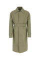 Jil Sander Army Green Cotton Trench Coat