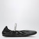 Jimmy Choo Jade Black Soft Nappa-Leather Ballerina Flats With Crystal Strap