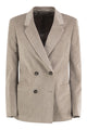 Tagliatore Double-Breasted Stretch Cotton And Cashmere Blazer