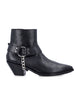 Junya Watanabe Junya Watanabe Python-Effect Leather Western Ankle Boots With Chain
