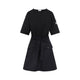Moncler Cotton Polyamide Belted Mini Dress