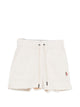 Moncler Grenoble Cream Drawstring Waist Shorts