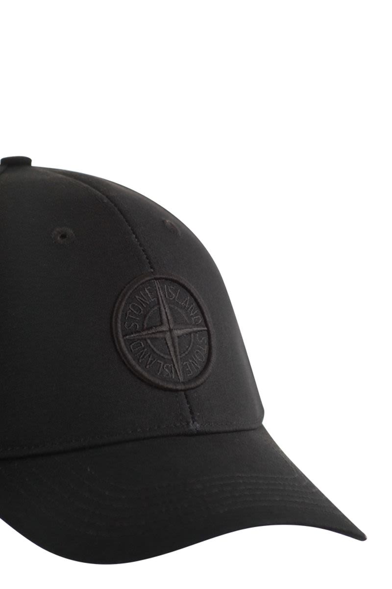 Stone Island Cap With Embroidered Compass Logo