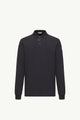 Moncler Blue Cotton Ls Polo