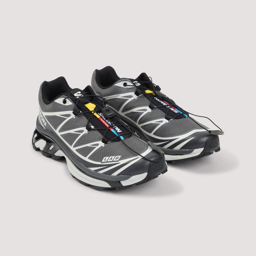 Salomon Grey Xt-6 Textile Sneakers